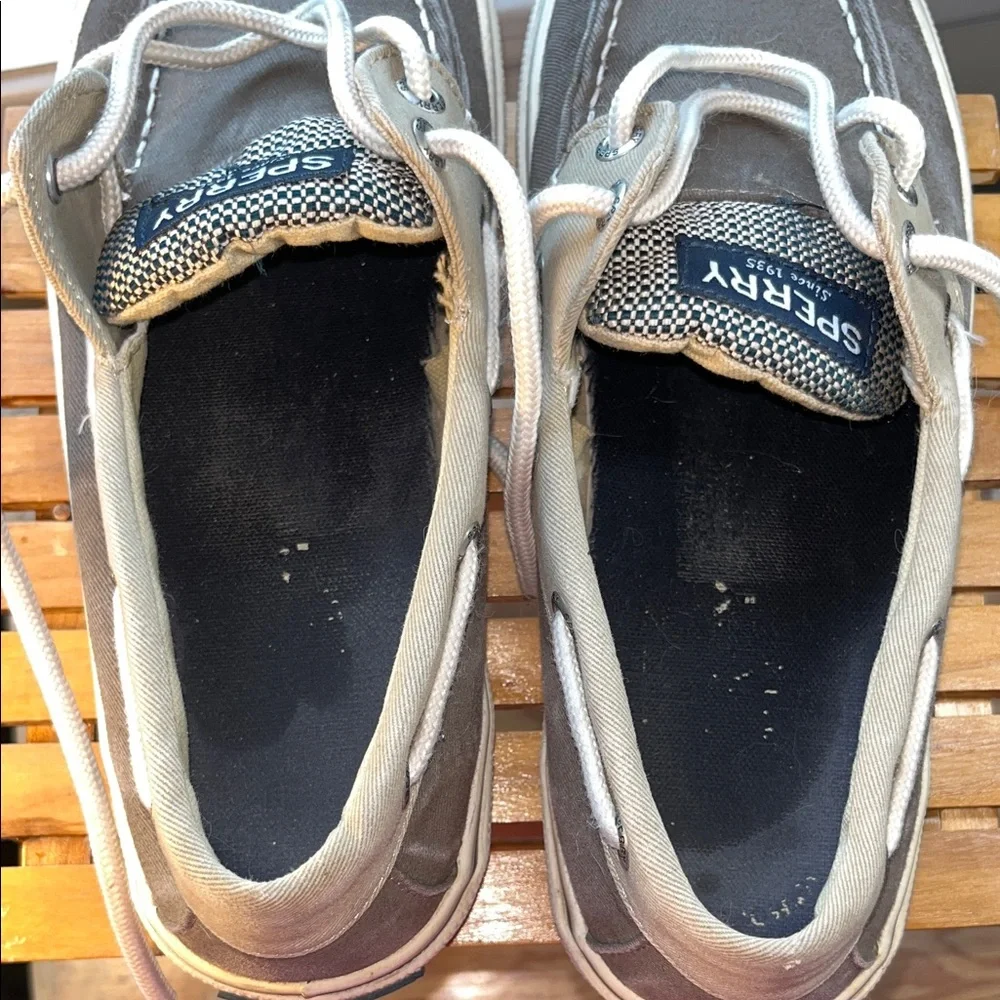 Sperry Men's Taupe Canvas Boat Shoes‎